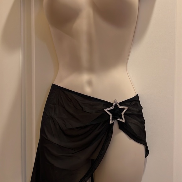 New Black Mesh Star Skirt - Picture 7 of 10